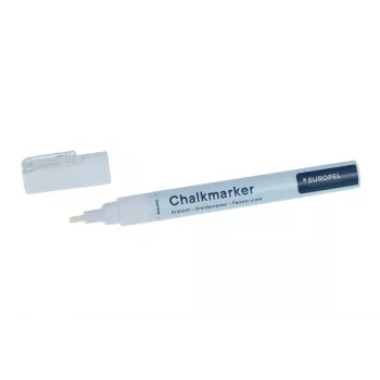 EUROPEL Kriedový marker 3 mm, biela, okrúhly alebo klinový hrot, blisterové balenie (1 ks) 356508