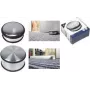 Kangaro K-11000 pochrómovaný kovový zarážka dverí, 100 mm priemer, 45 mm výška, 1,25 kg