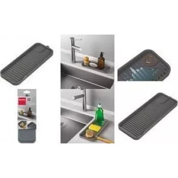 Metaltex Tidy-Mat silikónový organizér na umývanie riadu, sivá, 230 mm 320490000
