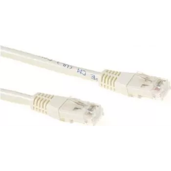 ACT Cat6a U/UTP prepojovací kábel, 0,25m, farba slonová kosť, RJ45, 10Gbps, 500MHz IB3352