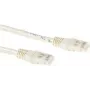 ACT Cat6a U/UTP prepojovací kábel, 0,25m, farba slonová kosť, RJ45, 10Gbps, 500MHz IB3352