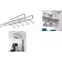 Metaltex My-Mug podpultový držiak na šálky, strieborný metalický, 6 šálok, odolný proti hrdzi, potiahnutý kov, bez vŕtania 364928039