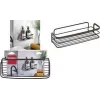 Metaltex Origin LAVA 1-poschodová nástenná polica, Touch-Therm lakovaný kov, čierna 401104000