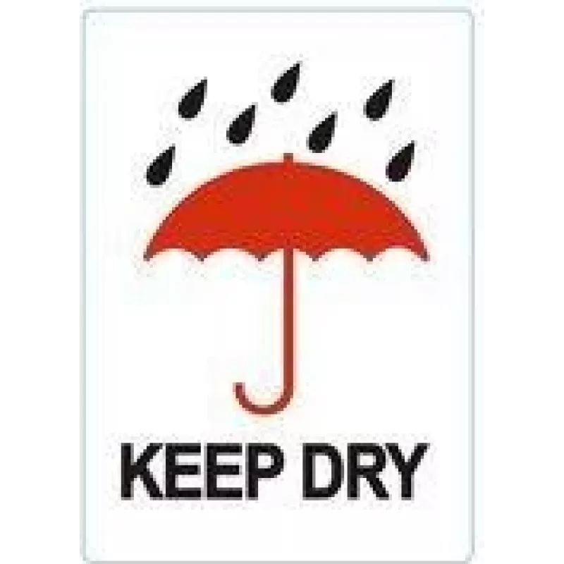 RILLPRINT KEEP DRY Permanentné lepiace výstražné etikety, biela/červená/čierna, 74 x 105 mm, 500 etikiet na rolku 76960