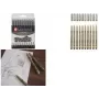 SAKURA Pigma Micron fineliner sada, 10 čierna, šírky línií 0,15–0,70 mm, POXSDK10A
