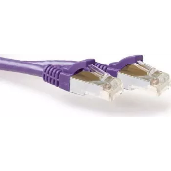 ACT fialový 15 m LSZH S/FTP CAT6A Snagless patch kábel FB8715