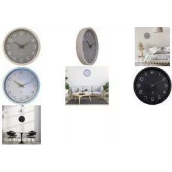 NEXTIME NXT ECO nástenné hodiny 300 mm béžový ciferník sivé puzdro biele číslice quartz 7373BE