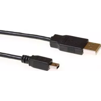 ACT SB2413 USB 2.0 kábel 3 m USB-A konektor samec na Mini-USB B konektor samec čierny