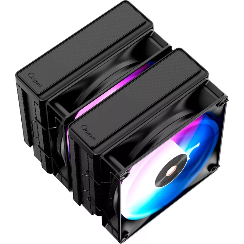 Ocypus Delta A62 ARGB čierny 120 mm PWM skriňový ventilátor