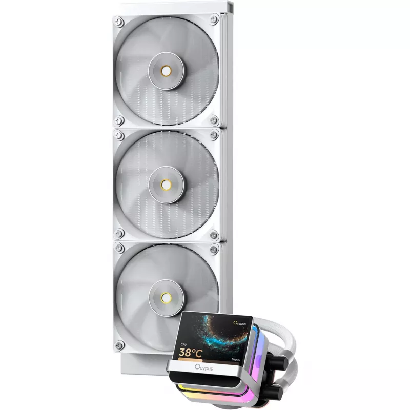 Ocypus Sigma L36 PRO biely 360mm ARGB AIO kvapalinový CPU chladič