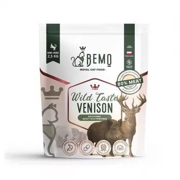 BEMO Cat Wild Taste divina - suché krmivo pre mačky - 2,5 kg