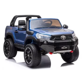 LEAN CARS Toyota Hilux DK-HL850 elektrické hračkárske auto pre deti, modrý lak, 4x4, 2 miesta, diaľkové ovládanie, LED svetlá, MP3, Bluetooth