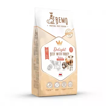 BEMO Delight hovädzie s morčacím suché krmivo pre psy 15kg
