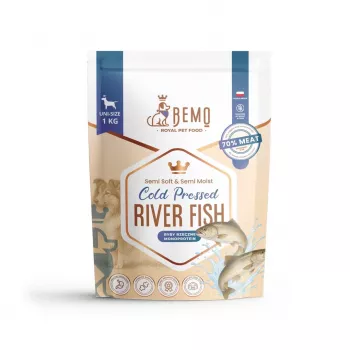 BEMO za studena lisované monoproteinové suché krmivo pre psov z riečnych rýb 1kg