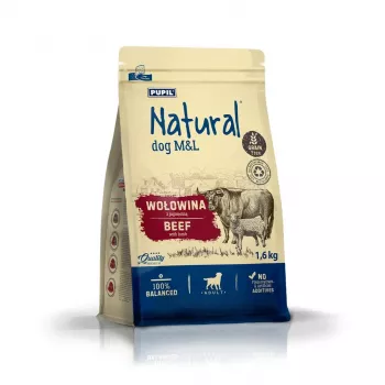 NATURAL hovädzie s jahňacím M&L suché krmivo pre psov 1,6kg