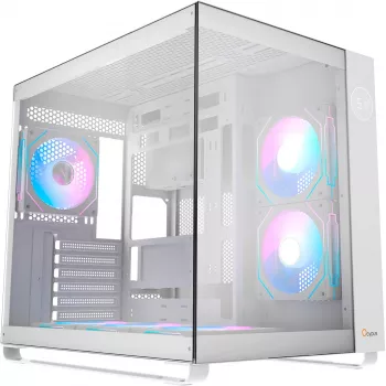 Ocypus Iota C70 ARGB biele panoramatické sklo Mid-Tower skriňa