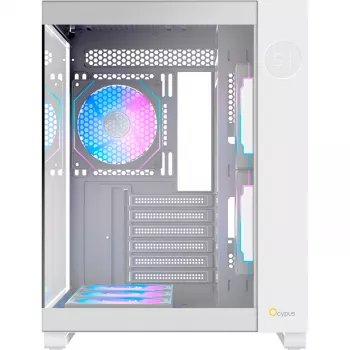 Ocypus Iota C70 ARGB biele panoramatické sklo Mid-Tower skriňa