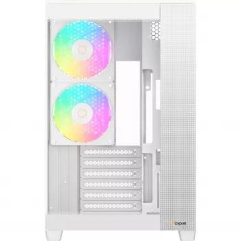 Ocypus Delta C74 ARGB biela panoramatická sklenená Mid-Tower skriňa