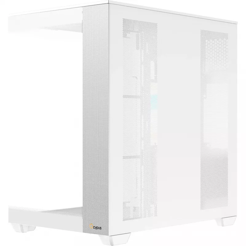 Ocypus Delta C74 ARGB biela panoramatická sklenená Mid-Tower skriňa