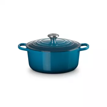 Le Creuset Signature okrúhly pekáč z liatiny, 26 cm, 5,3 L, Marseille modrá