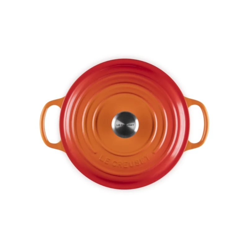 LE CREUSET liatinový okrúhly pekáč 34cm 12L oranžový