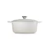 LE CREUSET okrúhly pekáč zo smaltovanej liatiny 34cm 12L krémový