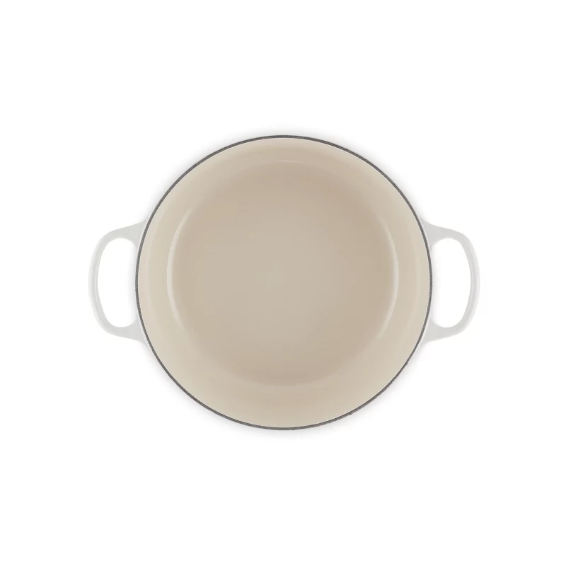 LE CREUSET okrúhly pekáč zo smaltovanej liatiny 34cm 12L krémový