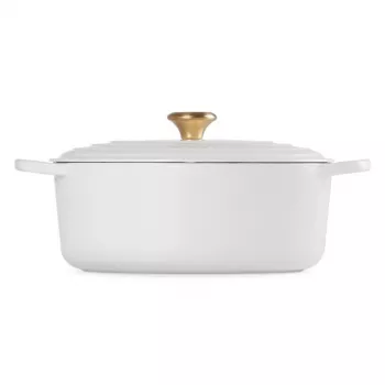 Le Creuset liatinový pekáč oválny 31cm / 6,3L biely