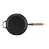LE CREUSET liatinová panvica s drevenou rukoväťou Ø28cm matná čierna