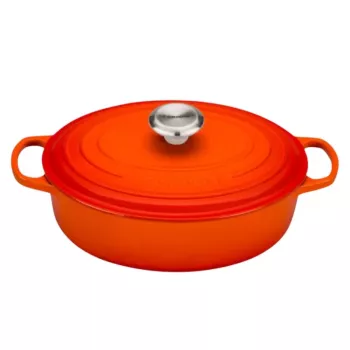 Le Creuset Liatinový pekáč oválny 27cm 3,4L Vulkanická oranžová