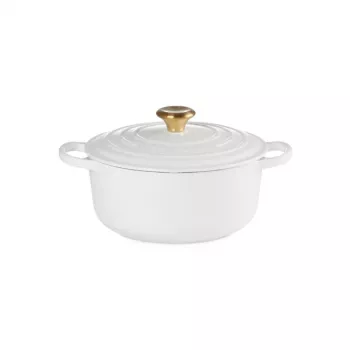 LE CREUSET Liatinový hrniec okrúhly 24cm 4,2L Biela