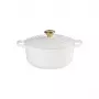 LE CREUSET Liatinový hrniec okrúhly 24cm 4,2L Biela