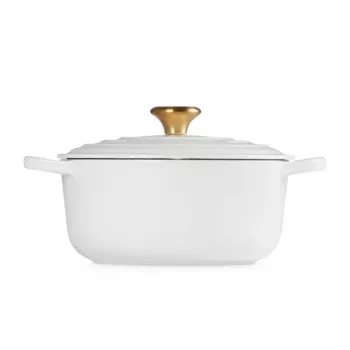 LE CREUSET Liatinový hrniec okrúhly 24cm 4,2L Biela