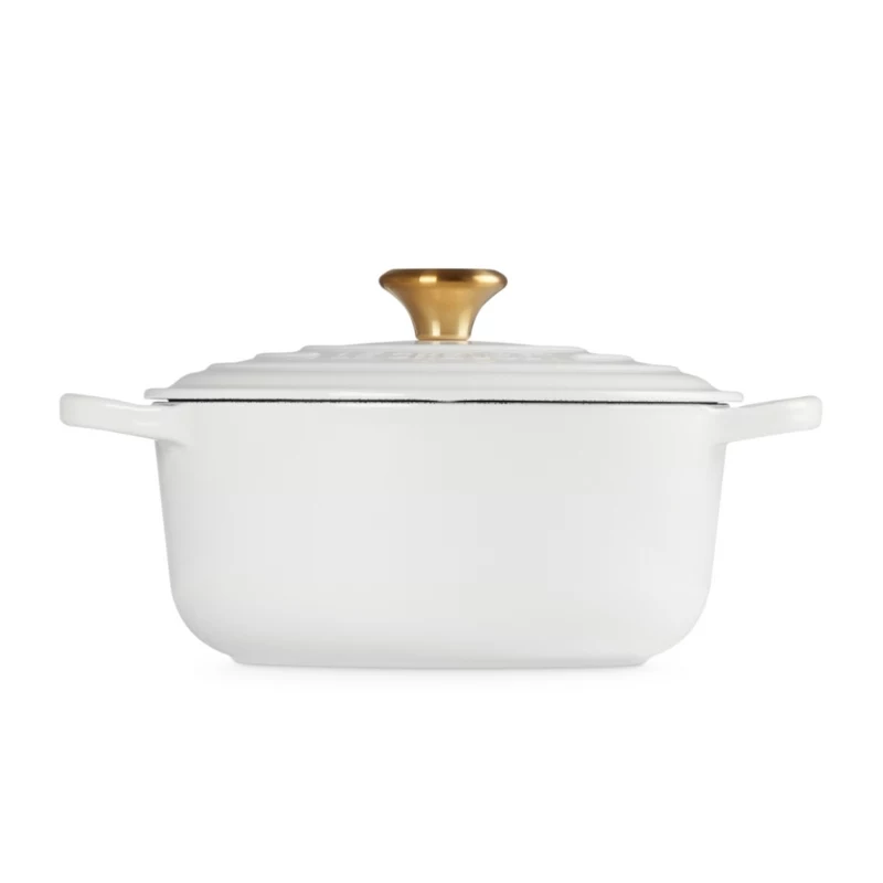 LE CREUSET Liatinový hrniec okrúhly 24cm 4,2L Biela