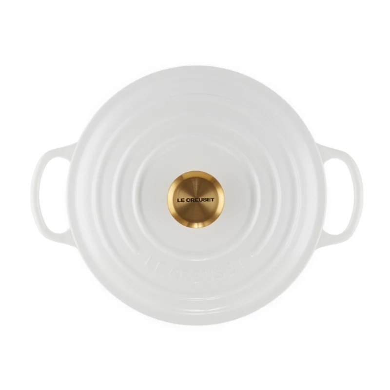 LE CREUSET Liatinový hrniec okrúhly 24cm 4,2L Biela