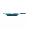 Le Creuset liatinová štvorcová grilovacia panvica 26x26 cm modrá