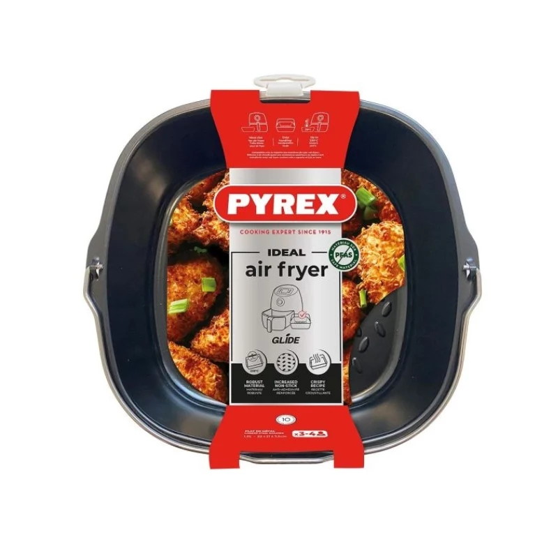 PYREX kovový plech na pečenie pre teplovzdušnú fritézu 22x21x7,5cm