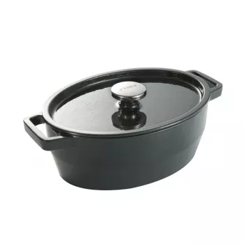 Pyrex liatinový pekáč oválny 5,8L sivý 33x25cm