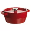 Pyrex liatinová okrúhla zapekacia forma 2,2L Ø20cm červená