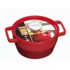 Pyrex liatinová okrúhla zapekacia forma 2,2L Ø20cm červená