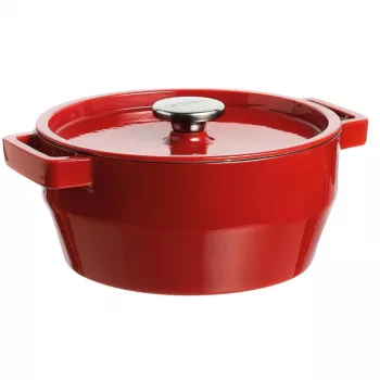 PYREX liatinový hrniec 6,8L okrúhly 28cm červený