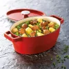 Pyrex liatinový pekáč oválny 5,8L červený 33x25cm