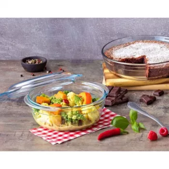 PYREX Essentials sklenená nádoba s viečkom 1,4L Ø17cm