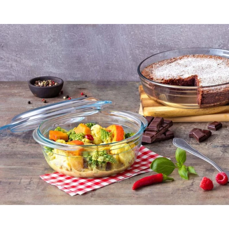 PYREX Essentials sklenená nádoba s viečkom 1,4L Ø17cm