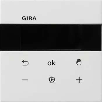 Gira S3000 izbový termostat Bluetooth podomietkový čistobiela lesklá