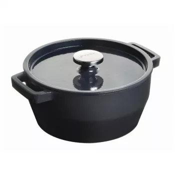 Pyrex liatinový hrniec 6,8L okrúhly 28cm sivý