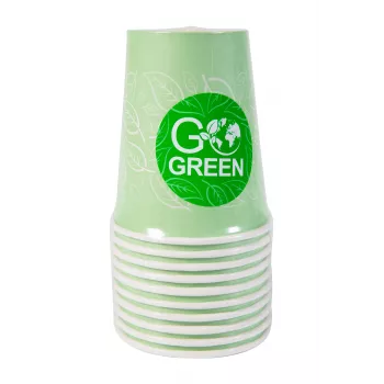 GOGREEN kompostovateľná pikniková súprava riadu pre 4 osoby, 24 dielov, rastlinná, prírodne biela