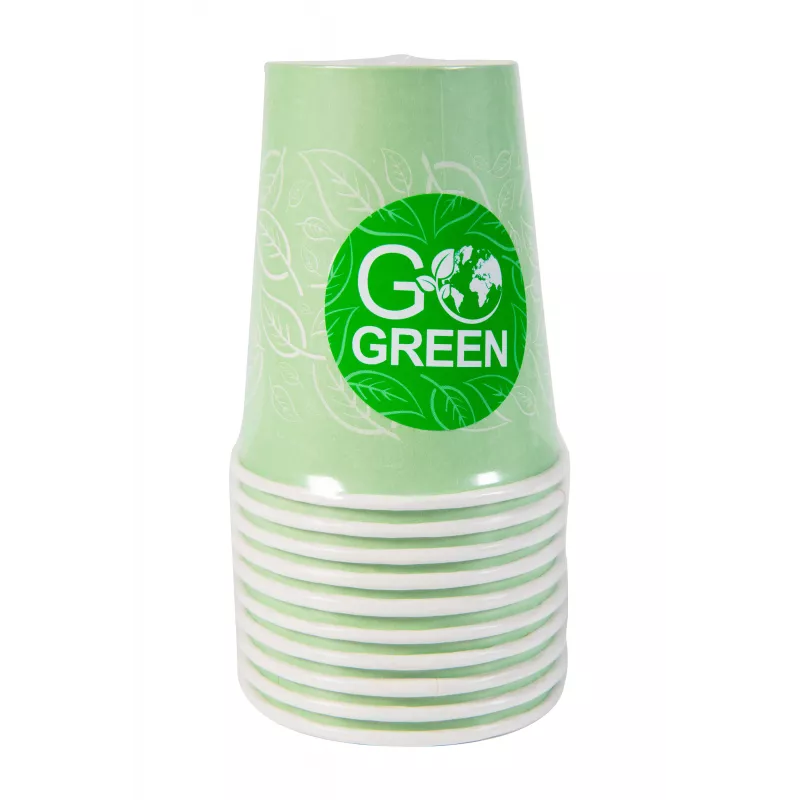 GOGREEN kompostovateľná pikniková súprava riadu pre 4 osoby, 24 dielov, rastlinná, prírodne biela