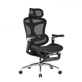 SIHOO DORO C300 Pro Mesh ergonomická kancelárska stolička s opierkou na nohy, čierna