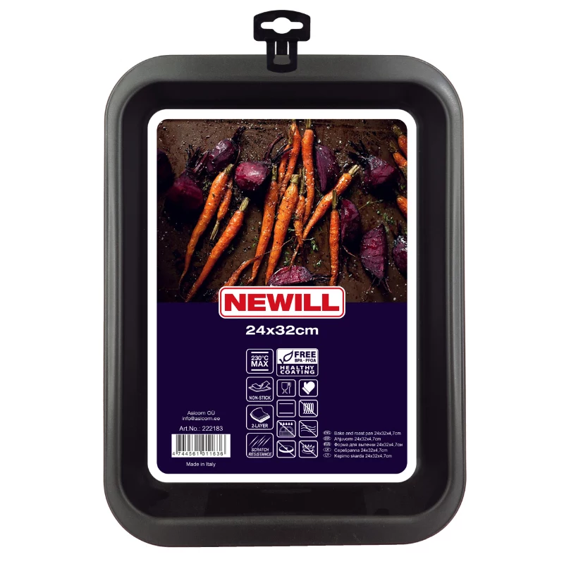 NEWILL zapekacia forma 22x28x4,7 cm čierna